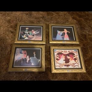 Disney Store Cinderella Pictures in frames.